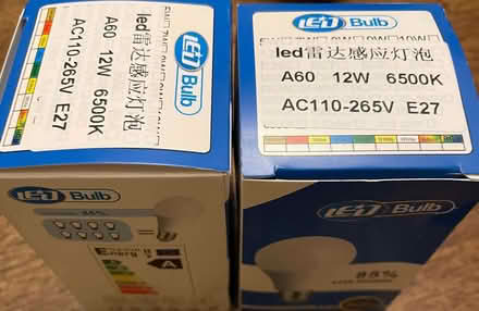 Photo of free 2 led bulbs with movement detector (Kennington SW8) #1