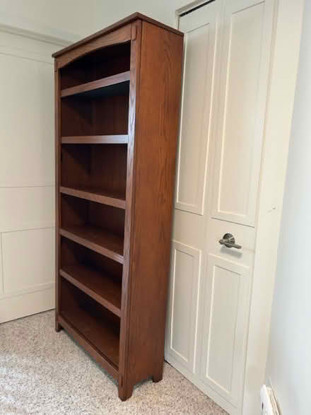 Photo of free Tall Solid Wood Bookcase (Lake Arlington) #1