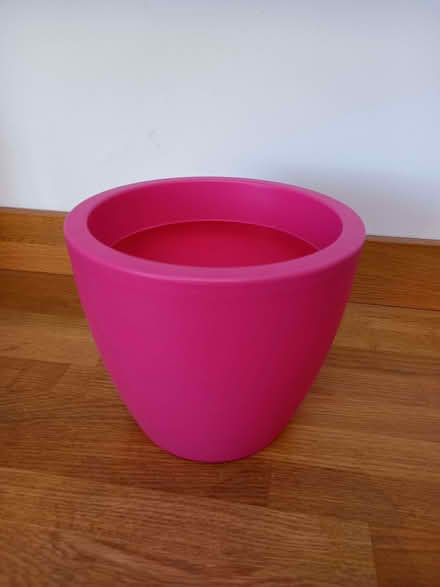 Photo of free Pink plastic houseplant pot (Woodmancote GL11) #1