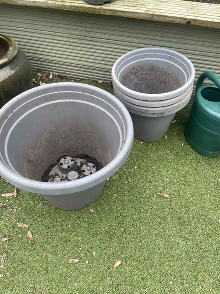 Photo of free Grey plant pots (M25 Prestwich) #3