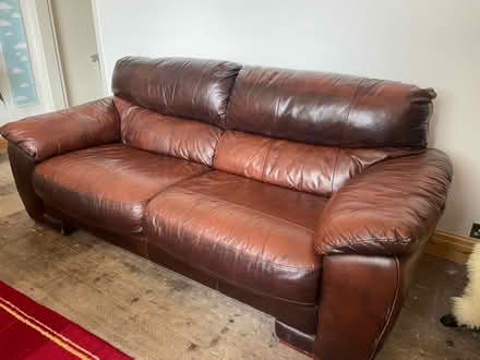 Photo of free Leather sofa (Glazebury) #1