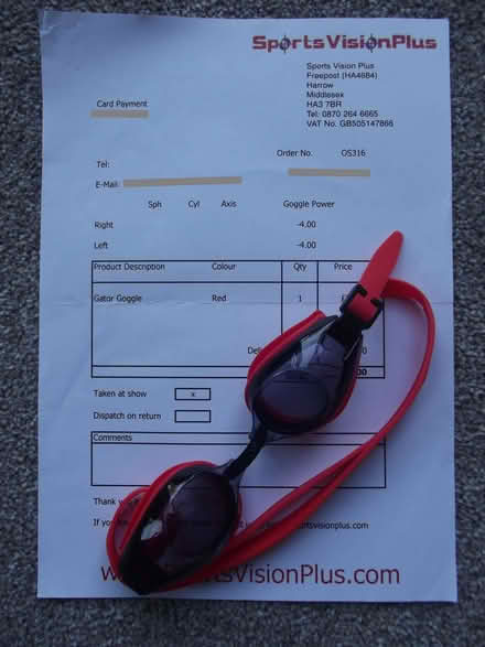 Photo of free Optical swimming goggles for short-sighted swimmer (Sapley PE28) #1