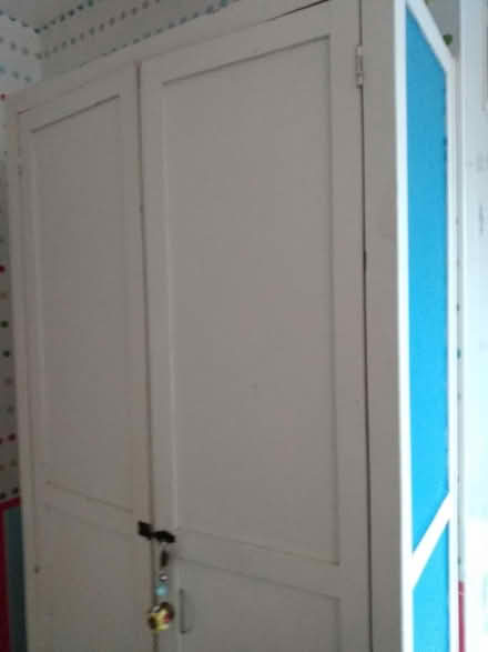 Photo of free Tall wooden cupboard with shelves (Cockermouth) #2