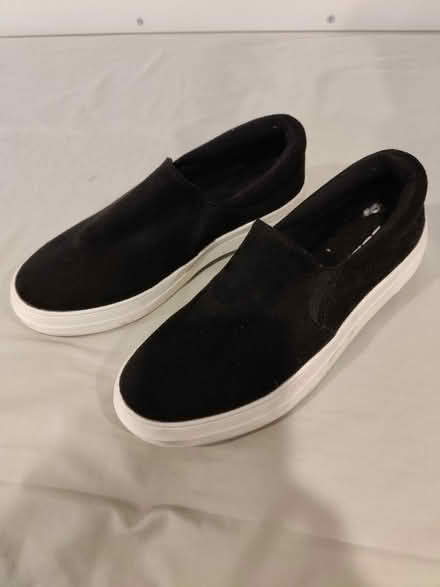 Photo of free Black slip on shoes size 7-1/2 (Victory Heights, North Seattle) #1