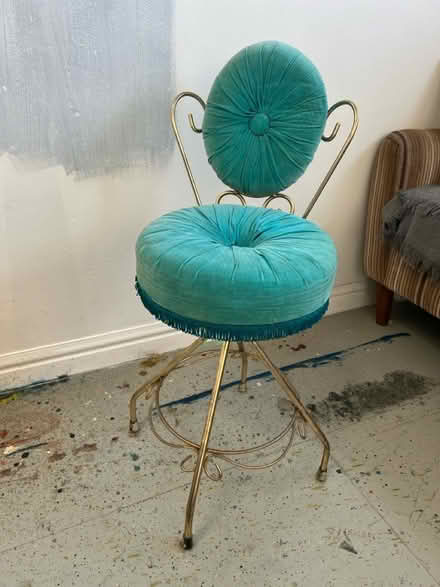 Photo of free Little blue swivel chair (SE18) #1