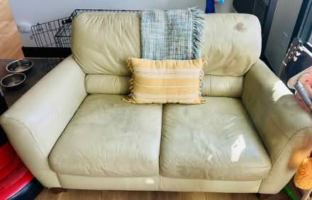 Photo of free Retro Lime Green Sofa & Loveseat (pick up near Friendly Center) #3