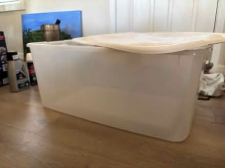 Photo of free Large plastic storage bin w/lid (Petaluma west side) #1