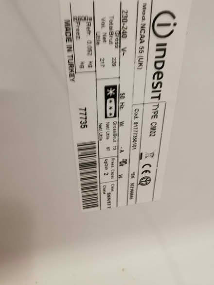 Photo of free spares and repairs Indesit fridge freezer (Yeading UB4) #2