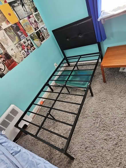 Photo of free Twin metal bed frame (Bedford, Ma. Lexington line.) #2