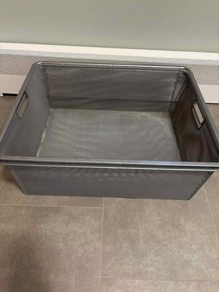 Photo of free Elfa silver mesh basket/drawer (Ossining) #2