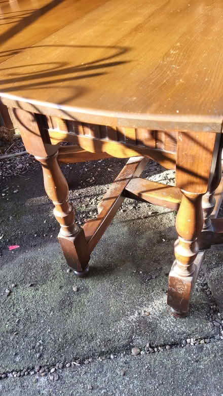 Photo of free Solid Oak Gate Legged Table and 4 Chairs (Bassetlaw DN22) #1