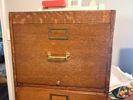 Photo of free Wood filing cabinet (07758) #2