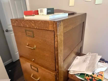 Photo of free Wood filing cabinet (07758) #3