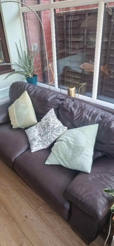 Photo of free Leather sofa (Stockport SK3) #2