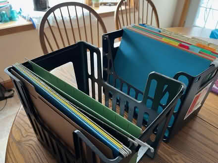 Photo of free plastic hanging file caddies- Pepp (Pepperell/Townsend/Groton) #1