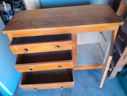 Photo of free old pine chest/cupboard (Elworth CW11) #3