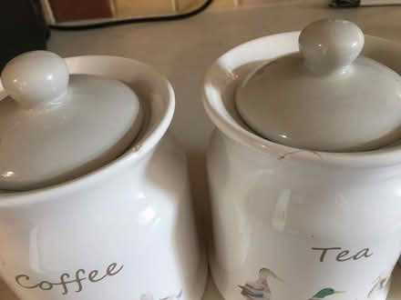 Photo of free Ceramic Dunelm tea coffee & sugar canisters (Uxbridge UB10) #2