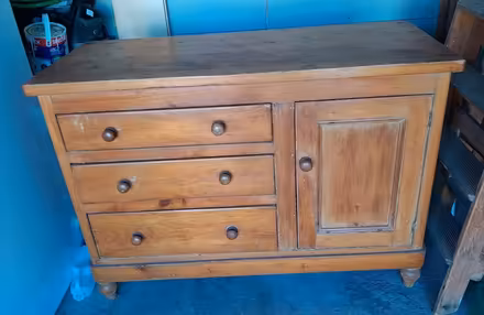 Photo of free old pine chest/cupboard (Elworth CW11) #1