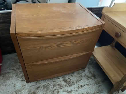 Photo of free Wood file cabinet (Fuquay Varina) #1