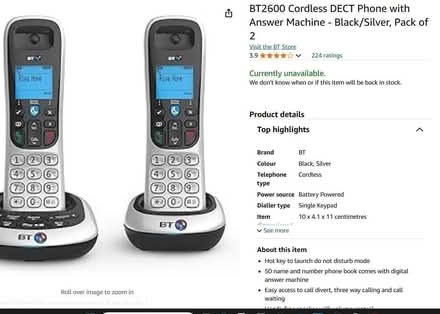 Photo of free BT2600 Cordless phone with one extension (Misterton DN10) #1