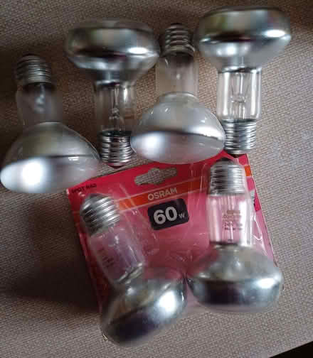 Photo of free 6 R63 Spot lightbulbs, 60W, screw fitting (Uxbridge UB8) #1