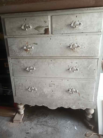 Photo of free Old Solid wood chest of drawers (Saltash PL12) #1