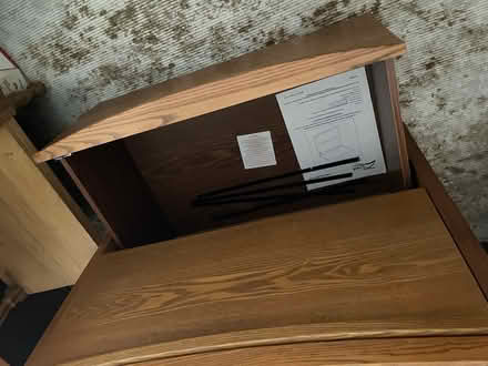 Photo of free Wood file cabinet (Fuquay Varina) #2