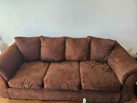 Photo of free 4 person brown sofa (Woodside, NY) #1