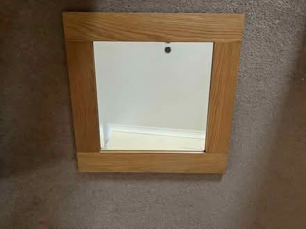 Photo of free Oak surround wall mirror 60 x 60 cm (Aberystwyth) #1