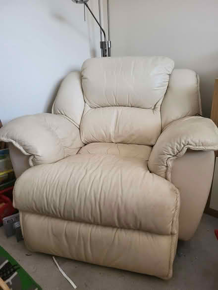 Photo of free Leather electric reclining chair (Woodlands Park MK41) #1