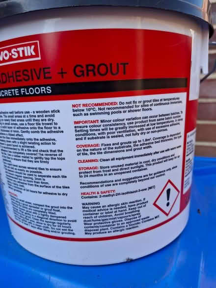 Photo of free ceramic floor tile adhesive + grout (Lowestoft north side) #3