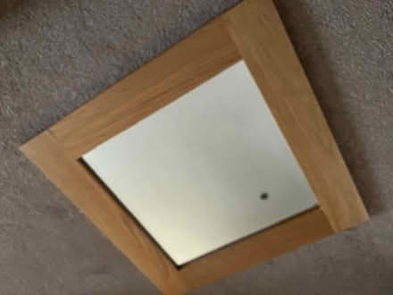 Photo of free Oak surround wall mirror 60 x 60 cm (Aberystwyth) #3