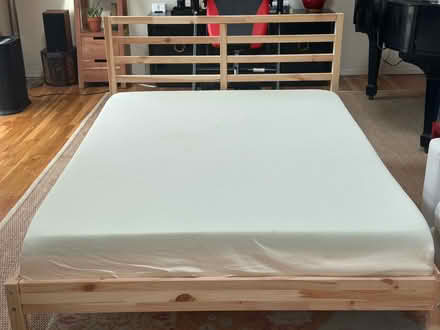 Photo of free Full size wooden frame and bed (Sag harbor NY) #1