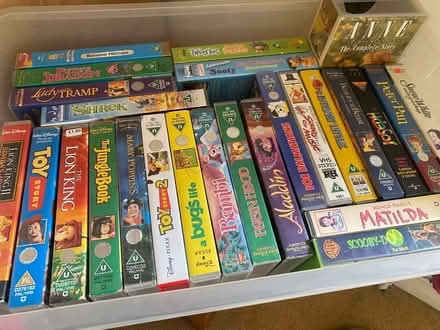 Photo of free Box of approx 25 Children’s VHS Videos (many Disney) (Hermitage RG18) #1