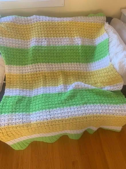 Photo of free Retro Green and Yellow Afghan (Oakland near Hwy 13) #1