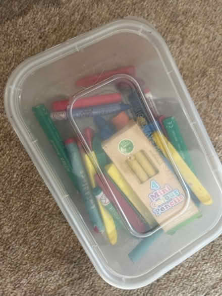 Photo of free Box of crayons and colored pencils (Waterbeach) #1