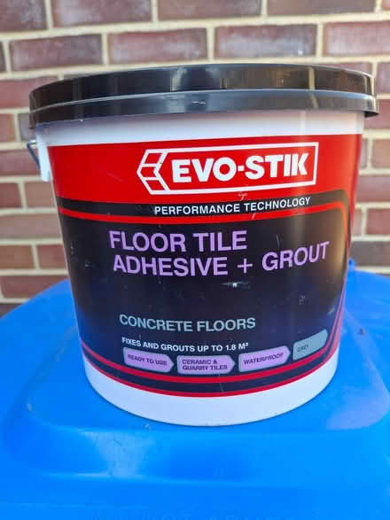 Photo of free ceramic floor tile adhesive + grout (Lowestoft north side) #1