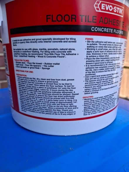 Photo of free ceramic floor tile adhesive + grout (Lowestoft north side) #2