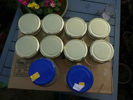 Photo of free Glass jars with lids x 10 (Rayleigh SS6) #1