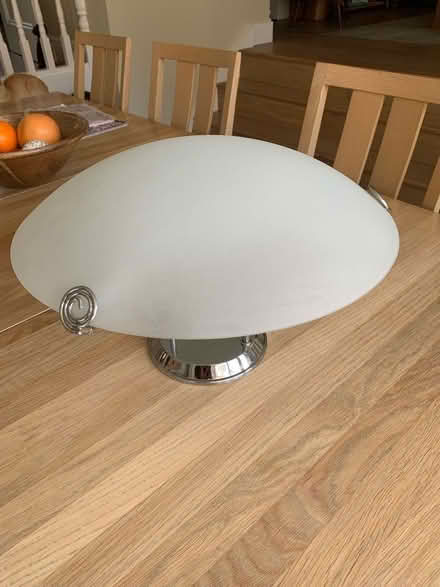 Photo of free Ceiling light - frosted glass with chrome (Ashtead KT21) #1