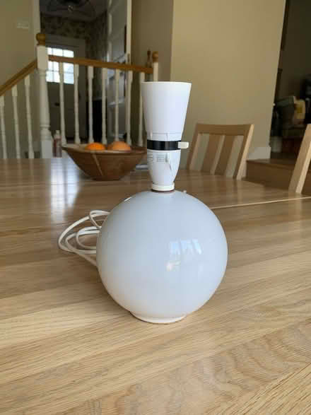 Photo of free Table or bedside lamp - white (Ashtead KT21) #1