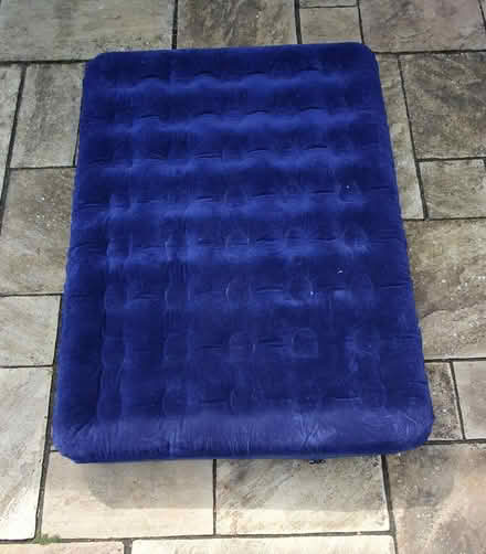 Photo of free Double air bed. Faux suede one side (Litchard, Bridgend CF31) #2