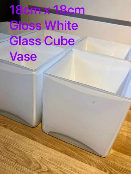 Photo of free White Square vases x 5 (Strand East E15) #1