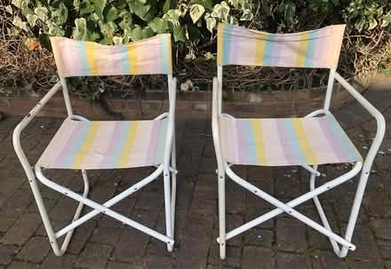 Photo of free 2x director style garden chairs (Marton) #1