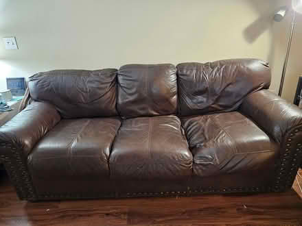 Photo of free leather couch (Peoria) #1