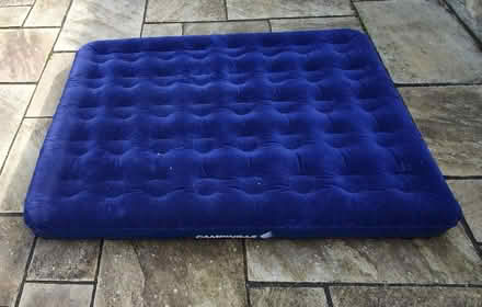 Photo of free Double air bed. Faux suede one side (Litchard, Bridgend CF31) #1