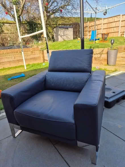 Photo of free Leather arm chair (Weston Favell village area) #1