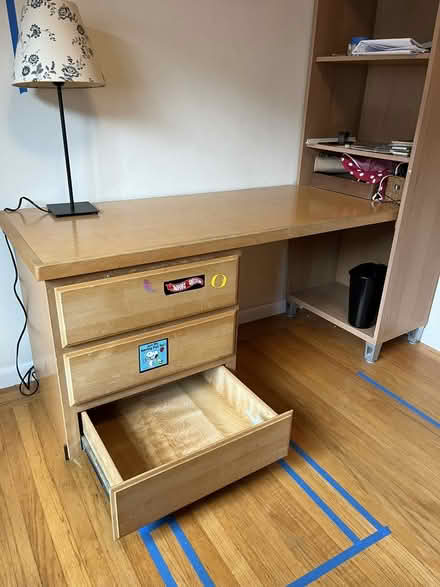 Photo of free wooden desk with shelving (central san rafael) #2