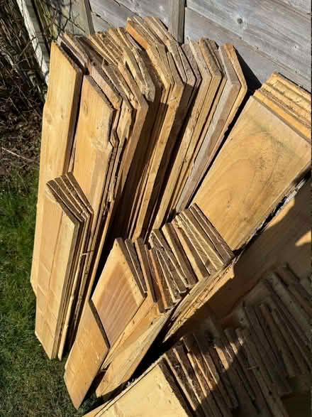 Photo of free Wooden Feather Boards, mostly in 1.3m lengths (Lawnswood LS16) #1