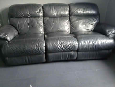 Photo of free Leather recliner sofa (Knowsley) #1